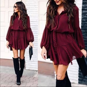 VICI Adjustable Ballon Sleeve Dress